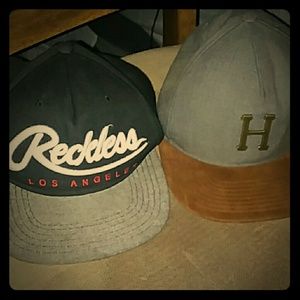 Young and reckless and a leather strap huff hat